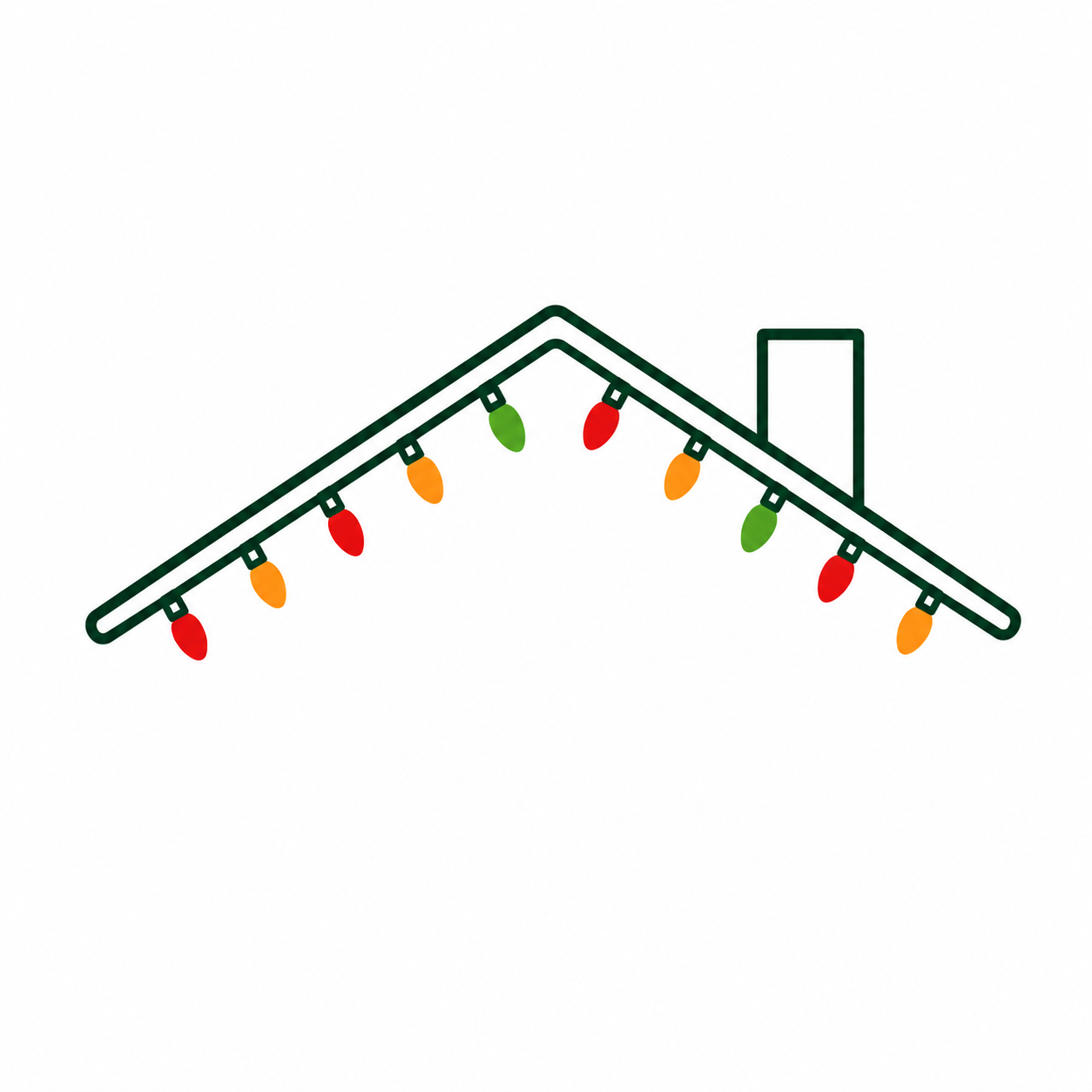 Holiday C9 roofline lighting illustration