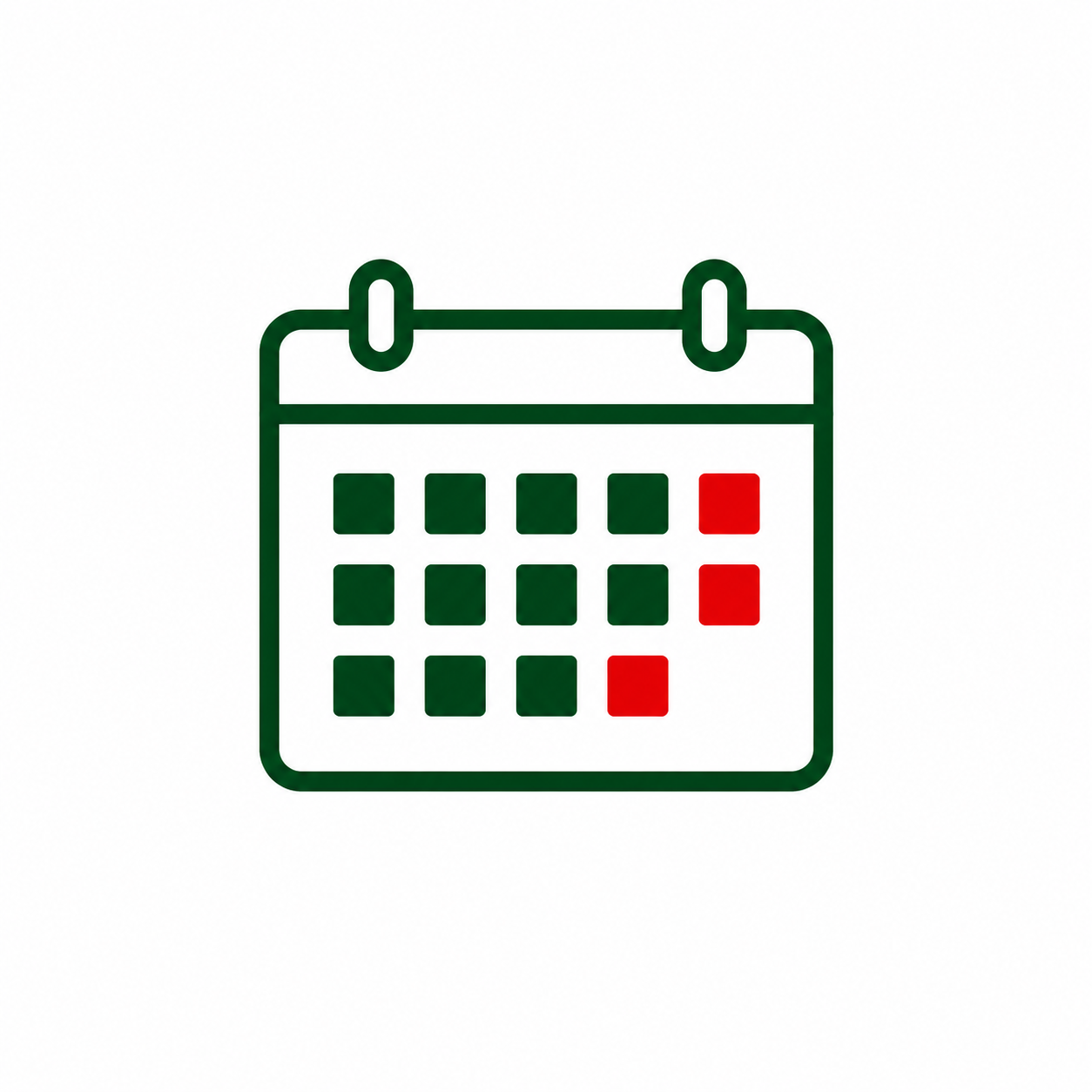 Holiday installation scheduling calendar illustration